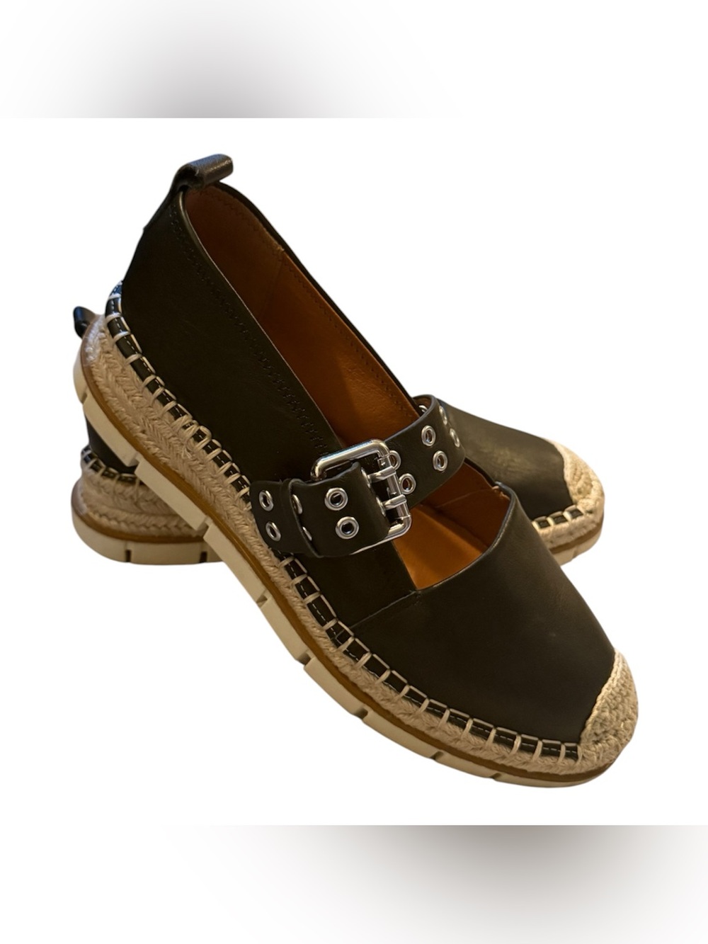 MIA Black Espadrille Mary Jane with Silver Buckle